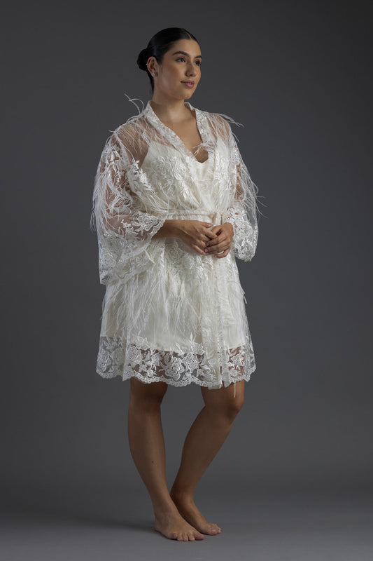 Bata de Novia Plumas