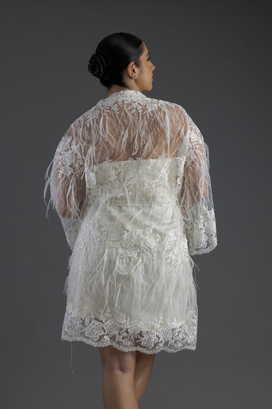 Bata de Novia Plumas